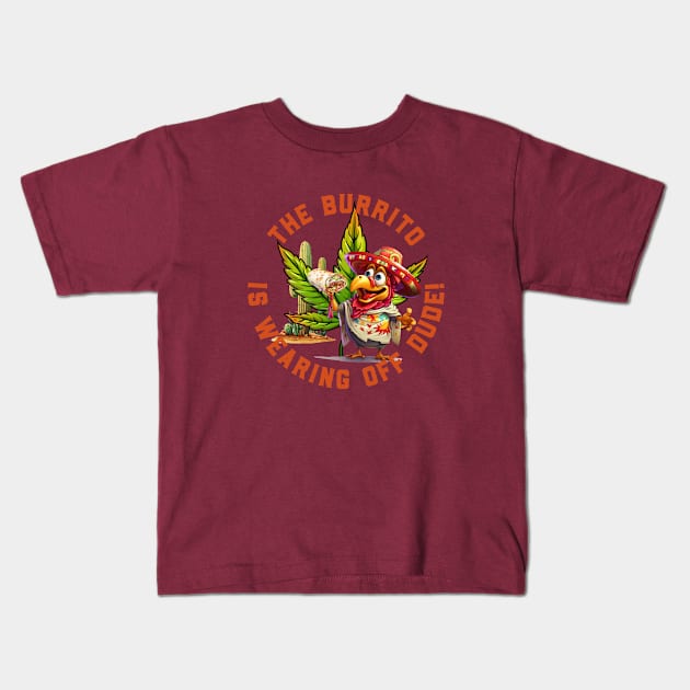 420 Burrito Kids T-Shirt by DavidLoblaw